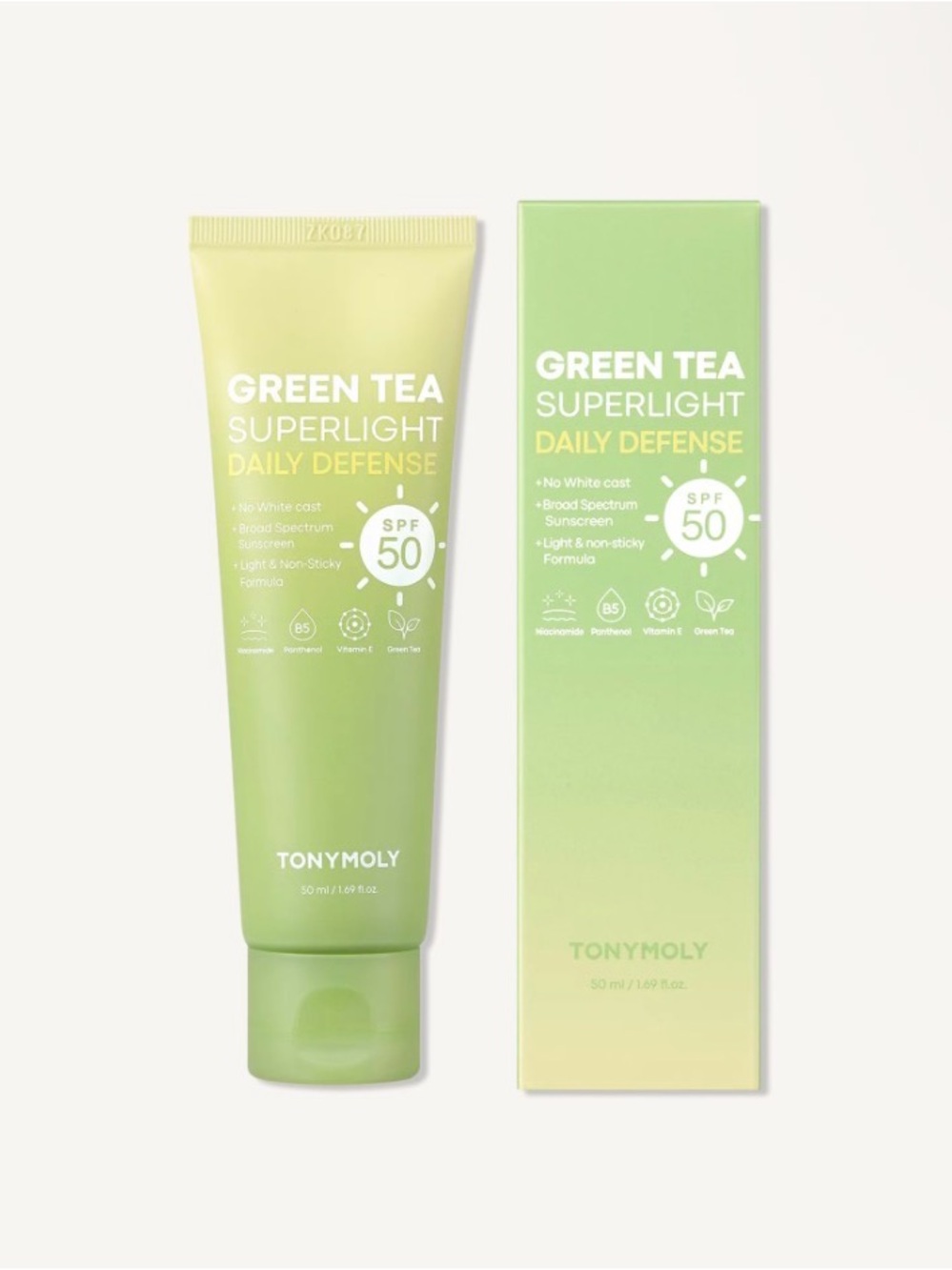 Ulta Beauty Green Tea Superlight Daily Defense SPF 50 - Light Green